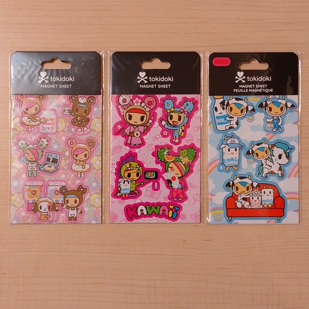 Tokidoki Die Cut Fridge Magnet Sheets Milk Kawaii Donutella